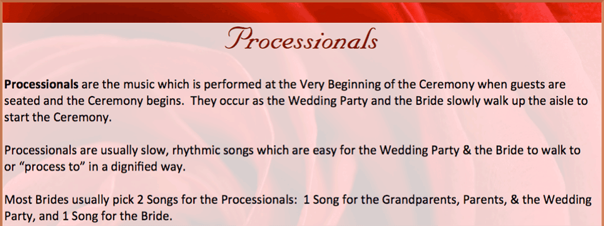 Processionals