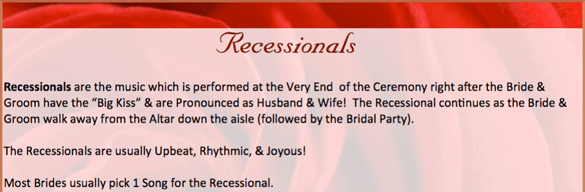 Recessionals